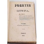 GORECKI- POEZYIE LITWINA Paríž 1834, autogram autora!