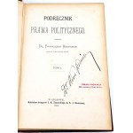 KASPAREK - PRÍRUČKA POLITICKÉHO PRÁVA zv.1 1888