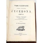 CYCERON- PISMA FILOZOFICZNE I-II Poznań 1873-79 oprawa