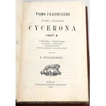 CYCERON- PHILOSOPHICAL WRITINGS I-II Poznań 1873-79 binding