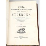 CYCERON- PISMA KRASOMÓWCZE I POLITYCZNE Poznań 1874 oprawa