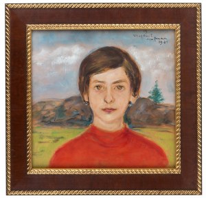 Wlastimil Hofman (1881 Praga - 1970 Szklarska Poręba), Portret dziewczynki, 1961 r.