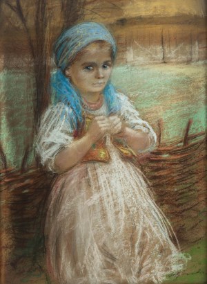 Stanisław Górski (1887 Kościan - 1955 Kraków), Portret dziewczynki