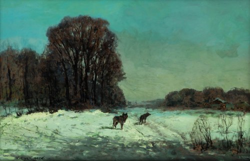 Wiktor Korecki (1890 Kamieniec Podolski - 1980 Milanówek), Wilki w zimową noc