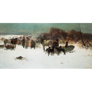 Ignacy Zygmuntowicz (1875 Warsaw-1947 Łódź), On the hunt