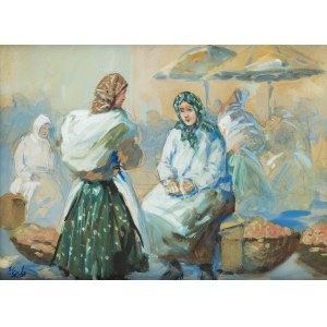 Erno Erb (1878 oder 1890 Lviv - 1943 dort), Frauen auf dem Markt