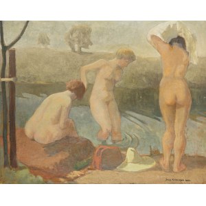 Jerzy Krawczyk (1921-1969), Bathing, 1953.