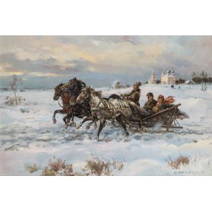Eugeniusz Pierzynski (second half of the 20th century), Return home by sleigh