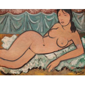 Tymon Niesiołowski (1882 Lviv-1965 Toruń), Nude of a lying woman