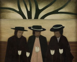 Zdzisław Struzik (1934 - 2004 ), Trzy kobiety z tulipanami, 1969