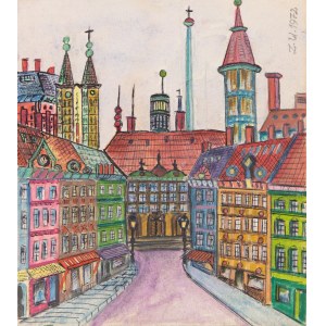 Zygmunt Warczygłowa (1922 Poznań - 1988 Poznań), View of the city, 1972