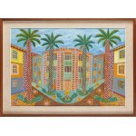Jan Plaskocinski (1919 - 1993), Houses with Palms, 1967