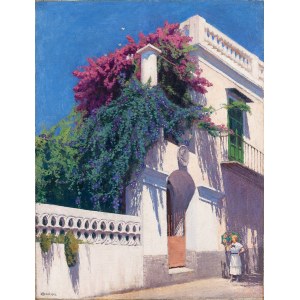 Edward Okuń (1872 Wólka Zegrzeńska near Warsaw - 1945 Skierniewice), Villa Torquato Tasso, series from Capri, 1938