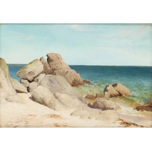 Anna Bilinska-Bohdanovičová (1857 Zlotopole, Ukrajina - 1893 Zlotopole, Ukrajina), Skalnaté pobrežie v Beg-Meil (Pobrežné skaly), 1891