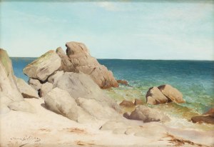 Anna Bilinska-Bohdanovichowa (1857 Zlotopole, Ukraine - 1893 Zlotopole, Ukraine), Rocky coast in Beg-Meil (