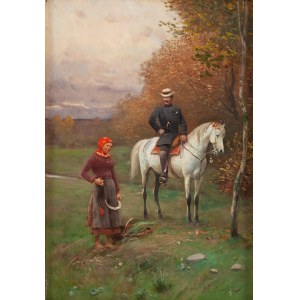 Władysław Wankie (1860 Warsaw - 1925 Warsaw), Meeting under the forest
