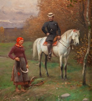Władysław Wankie (1860 Warszawa - 1925 Warszawa), Spotkanie pod lasem