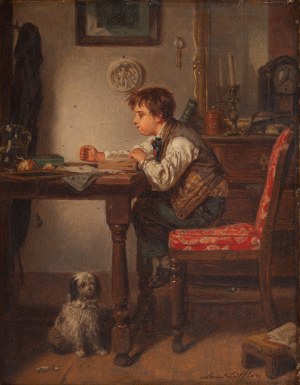 Leopold Loeffler (1827 Rzeszów - 1898 Kraków), Chłopiec łapiący muchę