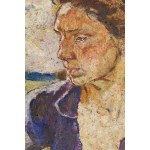 Maria Melania Mutermilch Mela Muter (1876 Warszawa - 1967 Paryż), Portret młodej kobiety na tle Rodanu, lata 40. XX w.