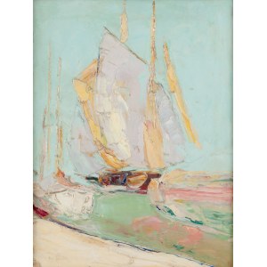 Włodzimierz Terlikowski (1873 Poraj near Łódź - 1951 Paris), Sailboats in the Venetian lagoon, 1923