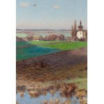 Józef Rapacki (1871 Varšava - 1929 Olszanka pri Skierniewiciach), Jarná krajina z Olszanky, 1916