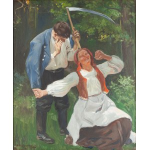 Wincenty Wodzinowski (1866 Igołomia k. Miechów - 1940 Kraków), Courtship of the Harvester