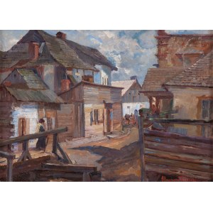 Maurycy Trębacz (1861 Warschau - 1941 Lodz), Landschaft von Kazimierz Dolny an der Weichsel