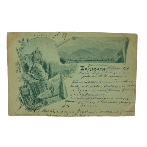 ZAKOPANE Ogólny widok Zakopanego / Gęsia szyja, długi adres, 1899r.