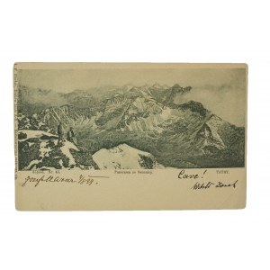 TATRY Panoráma zo Świnice, dlhá adresa, 1899.