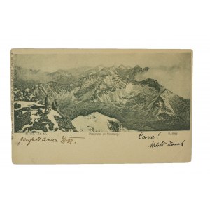 TATRY Panorama ze Świnicy, długi adres, 1899r.