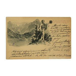 Morskie Oko, góral, długi adres , datowana 12.10.1900r.