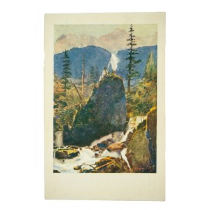 ZAKOPANE Wasserfall im Weißen Tal - J. Kurylas pinx, datiert 29.V.1927.