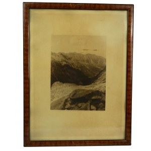Blick auf den Schwarzen Teich von Rysy aus, Format 16,5 x 22cm, klares Passepartout
