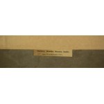 SMÓŁKA Henryk Beskidy, 1958r., akwarela w stylizowanej, ciekawej ramie, f. 38 x 28cm w świetle passe-partout
