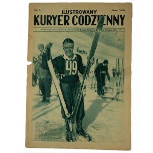 Zeitschrift KURIER CODZIENNY mit Bronisław Czech [1908-1944], dem vielseitigsten Skifahrer der Zwischenkriegszeit [dreimaliger Olympiasieger[, Bergsteiger, Bergretter