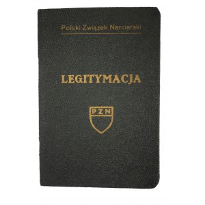 Polski Związek Narciarski, legitymacja wystawiona 1.XI.1935r. dla Lucjusza Bendkowskiego