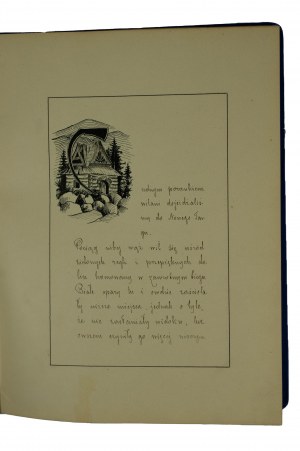 Na Granitach wrażenia z wycieczki na Garłuch, RĘKOPIS, [lata 20-30-te XX wieku], w tekście tablice z fotografiami, piękne ręcznie malowane inicjały - UNIKAT!