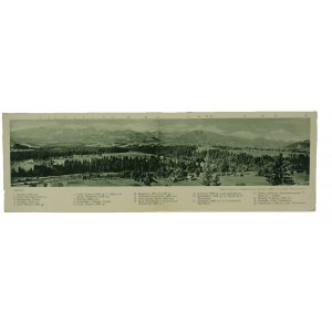 TATRY Panorama z Galicowej Grapy (982m) nad Poroninem, rozkładana pocztówka na dwa, 18 x 9cm