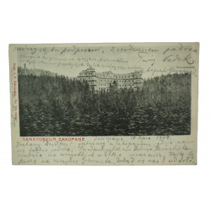 Sanatoryum Zakopane, [długi adres], datowane 12.7.1904r., obieg