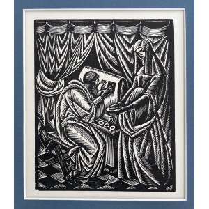 Wladyslaw Skoczylas (1883-1934), Illuminator's Helper from the series The Monastery and the Woman, 1923