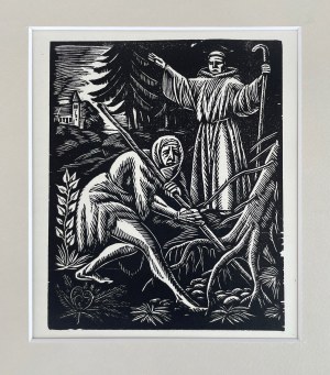 Wladyslaw Skoczylas (1883-1934), Clearing the Forest from the series Monastery and Woman, 1923