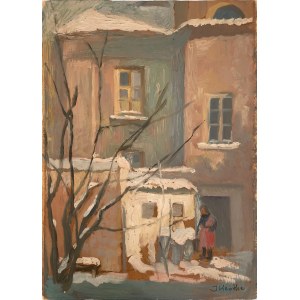 Irena Knothe (1904-1986), Winter in Warsaw, 1950s.