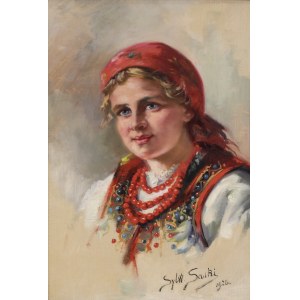 Sylveriusz Saski (1864-1954), Girl from Bronowice, 1928