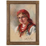 Sylveriusz Saski (1864-1954), Girl from Bronowice, 1928