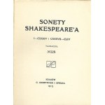 SZEKSPIR - SONETY SHAKESPEARE`A Rzadka wersja tłumaczenia