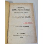 GWAGNIN Alexander - Z KRONIKI SARMACYI EUROPSKIEJ Wyd. 1860