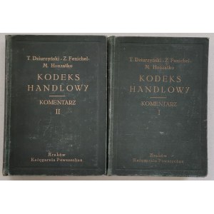 Obchodní zákoník - komentář, 2 svazky, 1936[op. Dziurzyński, Fenichel, Honzatko].