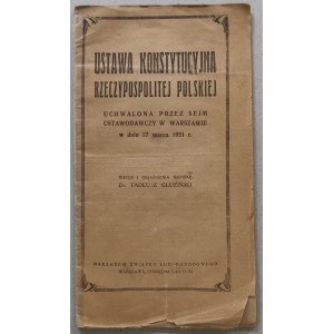 [Konstytucja]Ustawa Konstytucyjna RP z 17 marca 1921 [Dr T. Gluzinśki]