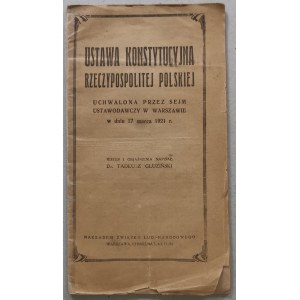 [Verfassung]Das Verfassungsgesetz der Republik Polen vom 17. März 1921 [Dr. T. Gluzinśki].