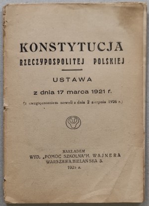 Constitution of the Republic of Poland of March 17, 1921, after the amendment of 1926